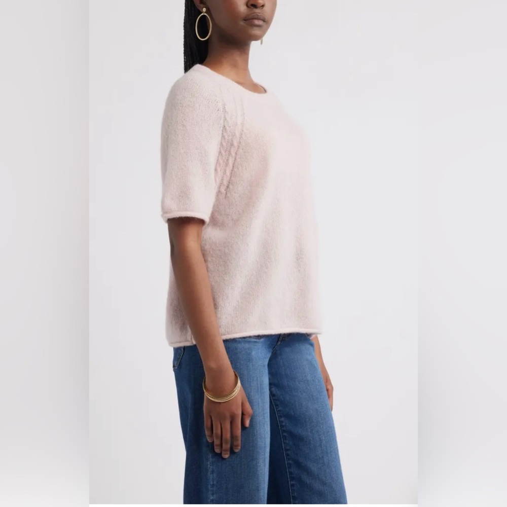 Nordstrom Treasure & Bond Relaxed Short Sleeve Sweater, medium
